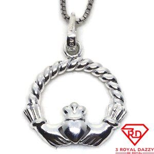 claddagh symbol 3D Pendant 925 Sterling Silver